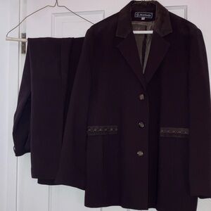 Women's Brown Pantsuit, Blazer Jacket and Pants